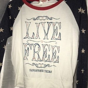 Red, white & blue long sleeve